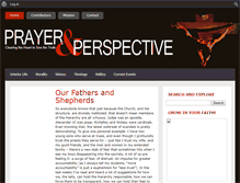 Tablet Screenshot of prayerandperspective.com